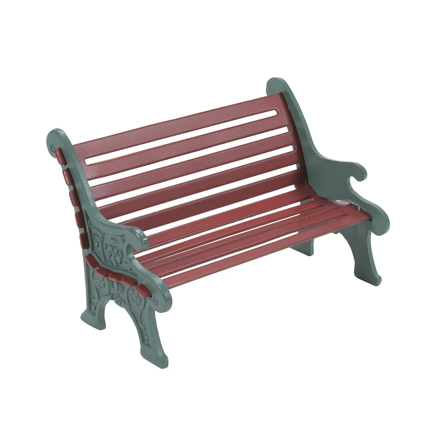 Department 56 Village Accessories>Red Wrought Iron Park Bench