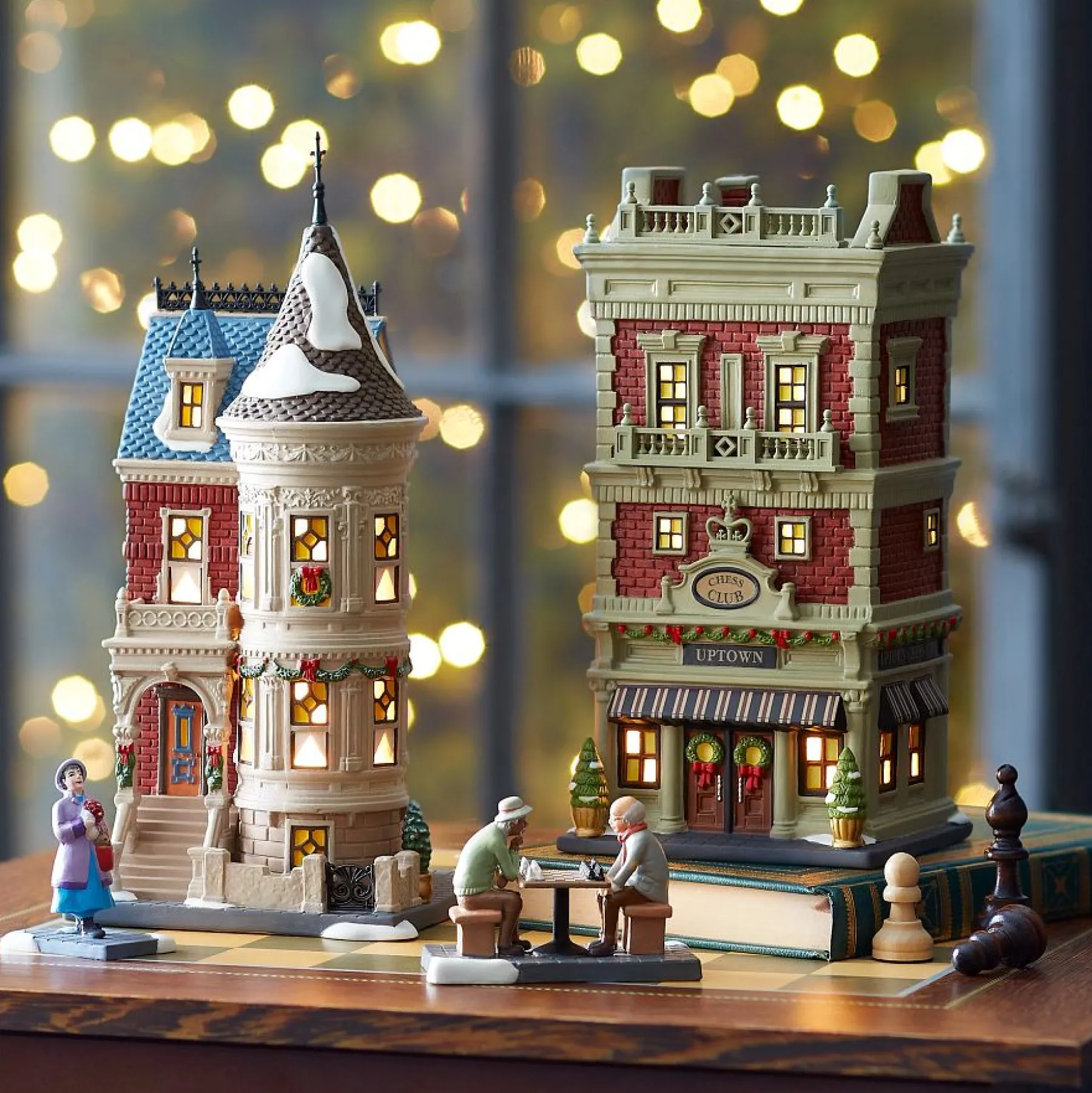 Department 56 Christmas In The City Series>Uptown Chess Club